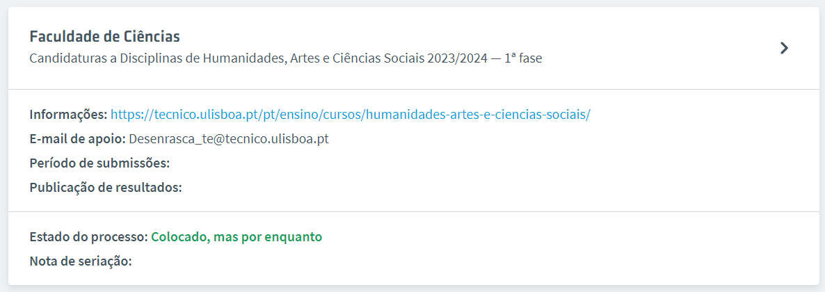 Erro nas vagas exclui alunos de HACS na Faculdade de Ciências